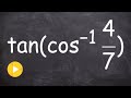 How to use right triangles to evaluate the composition of a trig function and its inverse