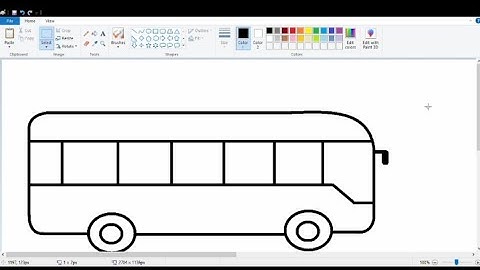 How to draw a School Bus🚌 step by step | Easy Bus drawing step by step | Bus drawing in Ms paint.