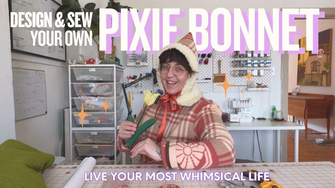 Pixie Bonnet for my whimsical babes! Tutorial to draft & sew your very own Gnome Hat