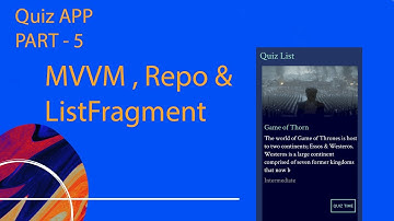 Quiz App | MVVM and Firestore Architecture PART - 5 | ListFragment and Repository Class #mvvm