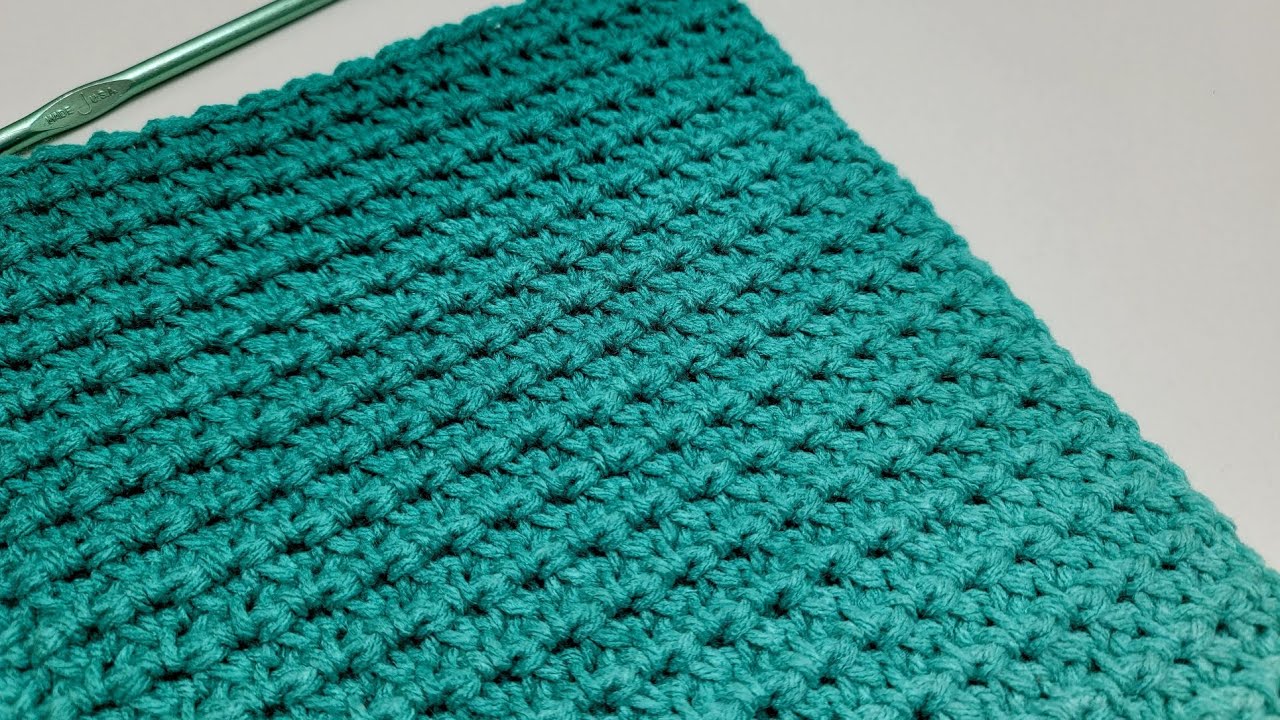EASY Crochet Stitch For Blankets and Scarfs / Double Split Single Crochet Stitch Tutorial