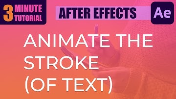 Animate the Text Stroke in After Effects (Adobe After Effects Tutorial)