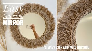 DIY Macrame Mirror/Step By Step And Well Finished/Lustro Makrama/Jak Zrobić lustro/macramemirror