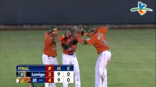 20131003 CPBL 猿VS獅 9上 正面對決 坎諾投出再見三振