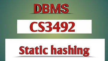 Static hashing in DBMS tamil||CS3492||Anna university reg-2021.