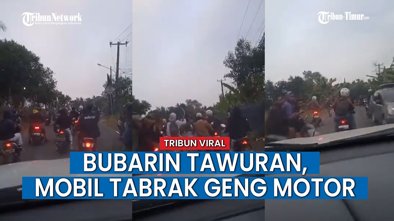Video Mobil Tabrak Satu Persatu Motor Pelaku Tawuran, Banyak Didukung Netizen