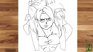 How to Draw Goku SSJ4 🔥 | Epic Step-by-Step Guide! || Anime Drawing