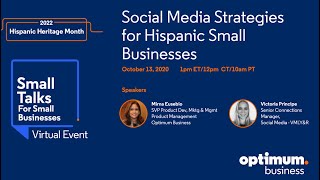 Small Talks for Small Business: Social Media Strategies for Hispanic Small Businesses