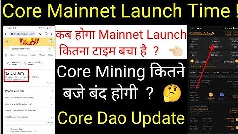 .#Core Mining Closing Time | Core mainnet launch date | Core Mining | Satoshi new update | #Satoshi