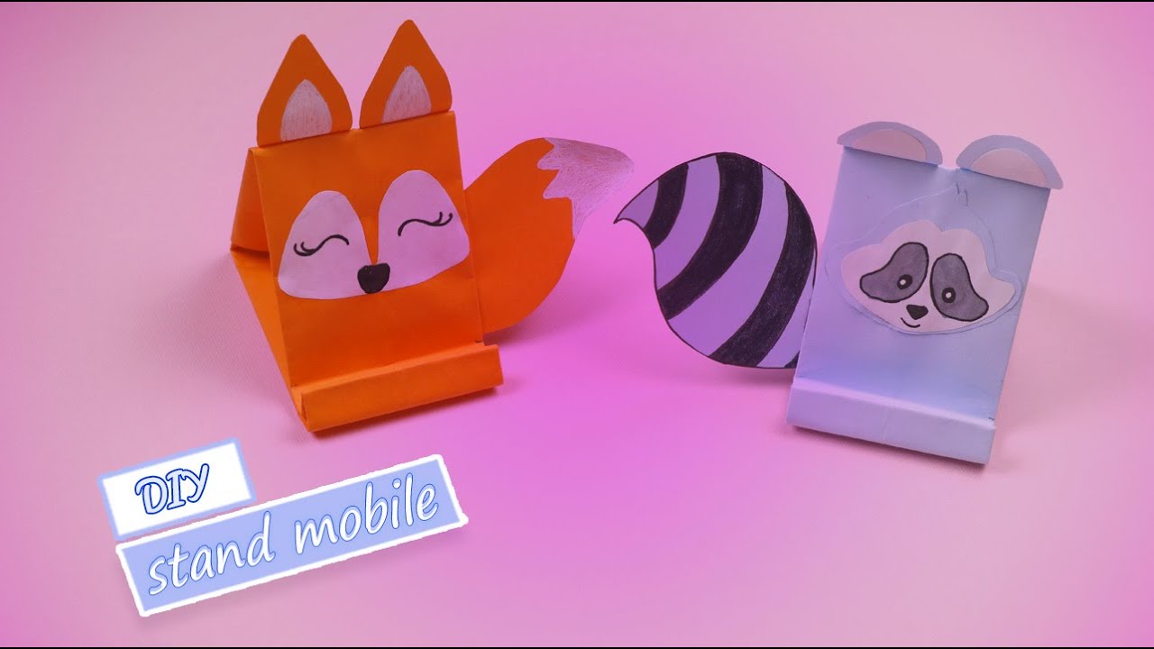 how to DIY stand mobile paper stand mobile make paper phone holder