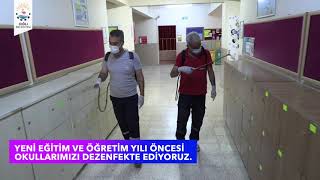 Okullarımızda Yüz Yüze Eğitim Öncesinde Sürdürdüğümüz Dezenfekte Çalışmalarımız.