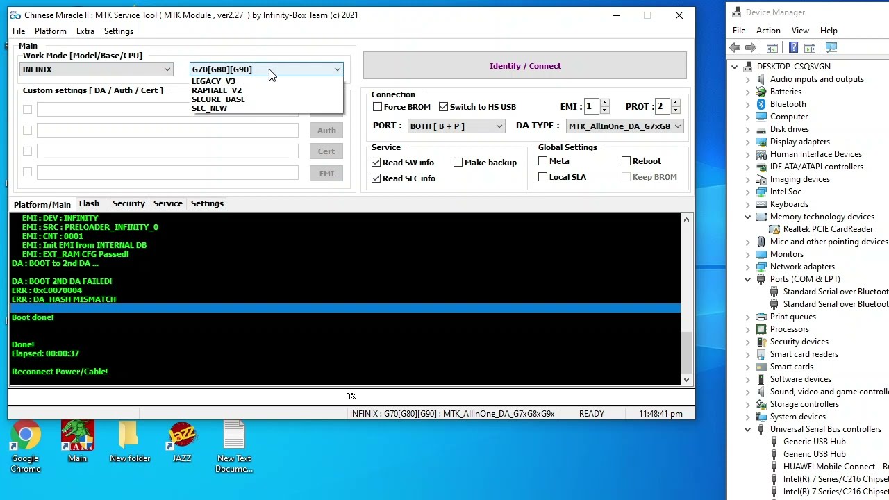 DA_HUSH MISMATCH Error CM2 Solution MT6765