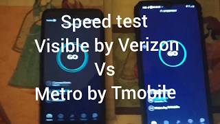 Speed test Visible by Verizon Vs Metro By T Mobile Sunday 7:34 pm