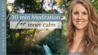 30 Minute HalfGuided Breathing Meditation for Inner Calm | with Water and Nature Sounds