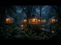 Heavy Rain Beside Mountain Cabin 🌧️ Deep Sleep Rain Sounds for Peaceful Relaxation Tonight