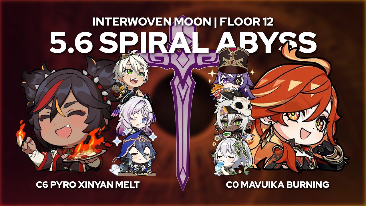 C6 Pyro Xinyan Melt + C0 Mavuika Burning [5.6 Spiral Abyss | F12] - YouTube