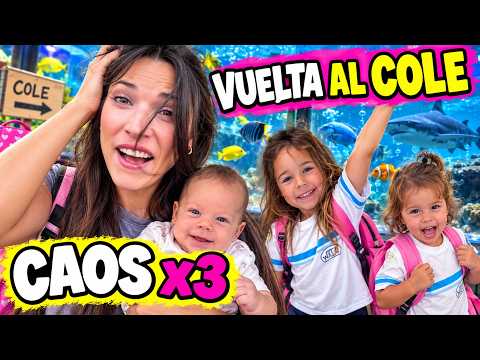 Chaotic back to school with 3 kids + aquarium visit | Family vlog