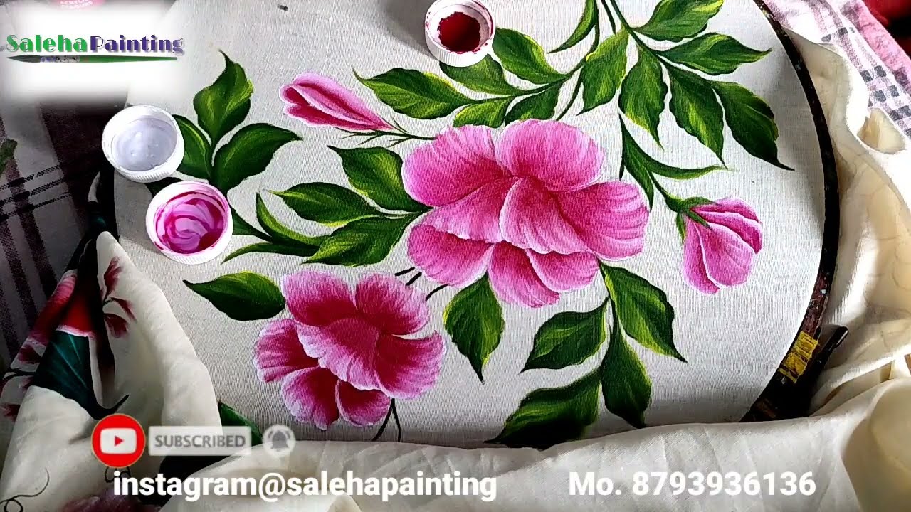 Tutorial painting pillow cover design and suits design for beginners
