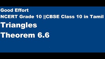 NCERT Grade 10||CBSE Class 10 - Theorem 6.8 - in Tamil