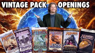 Vintage MTG Pack Openings! Urza's Saga, Future Sight, Tempest, Exodus, Mirrodin Besieged, Chronicles