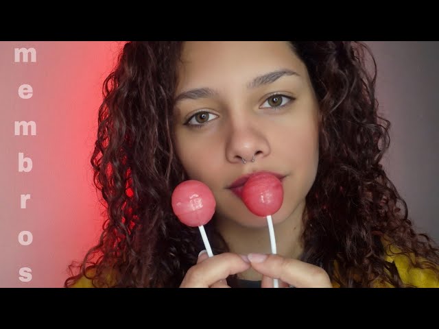 Asmr • Sons crocantes de pirulito + mascando chiclete 🍭