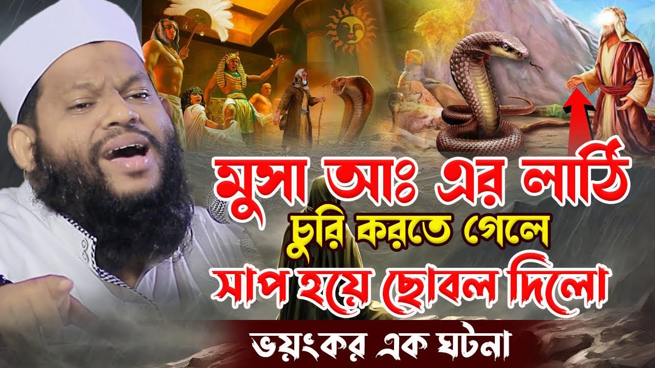 মুসা আঃ এর লাঠি চু-রি করতে গেলে সাপ হয়ে গেলো,ক্বারী সাইদুল ইসলাম আসাদ,saidul islam asad,bangla waz
