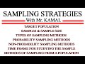 Sampling Strategies دروس خاصة بمنهجية البحث العلمي