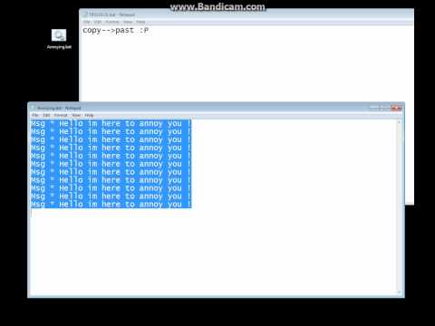 How to make simple program that makes Annoying Error