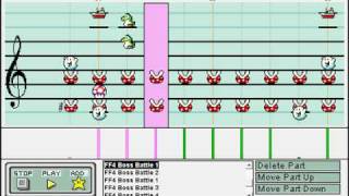 Final Fantasy II (IV Japan) Boss Battle Music in Mario Paint Composer