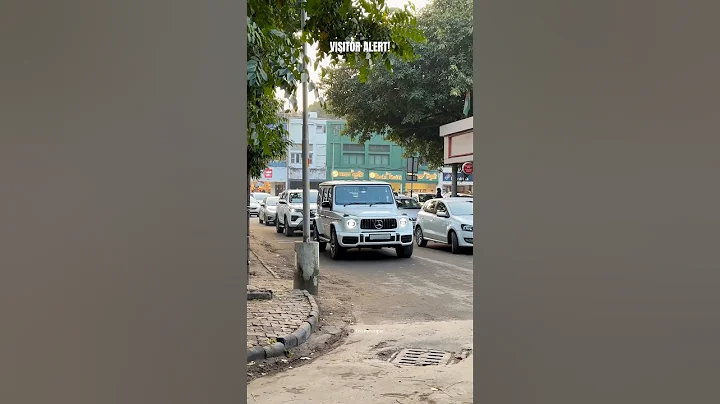 Visitor alert!! Ft. Mercedes Benz Gwagon G63 AMG finished in polar white shade #viralvideo #shorts