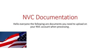 DS-260 and NVC documents