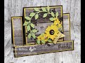 Awesome Fun Fold with Arrange a Wreath - Horizontal Center Step Card