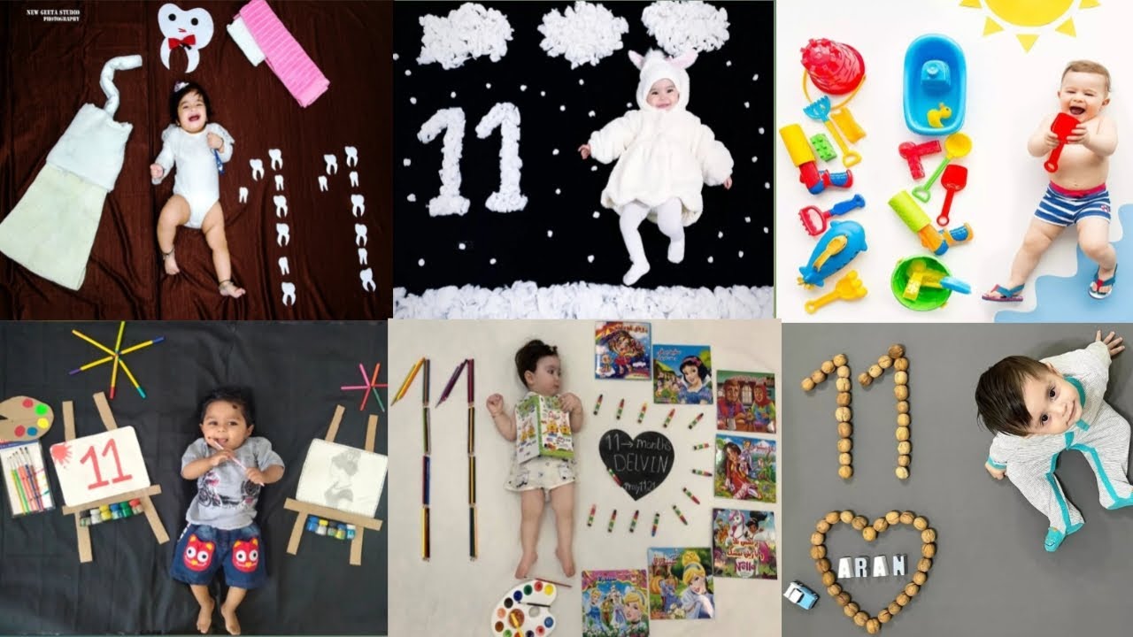 11th Month Baby Photoshoot Ideas at Home || Month Photography Ideas for New Born Baby || Month Baby