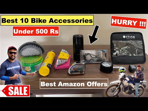 TOP 10 BIKE ACCESSORIES UNDER 500 Rs & 1000 Rs | Cruise Control, Alarm Lock etc | Best Price Now