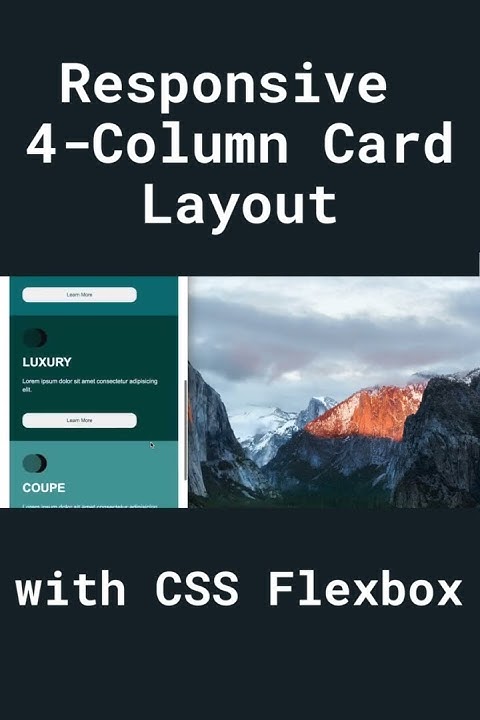 Responsive Four Column Card Layout with CSS Flexbox - YouTube