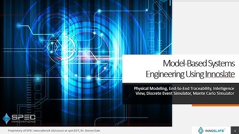 Model Based Systems Engineering Using Innoslate