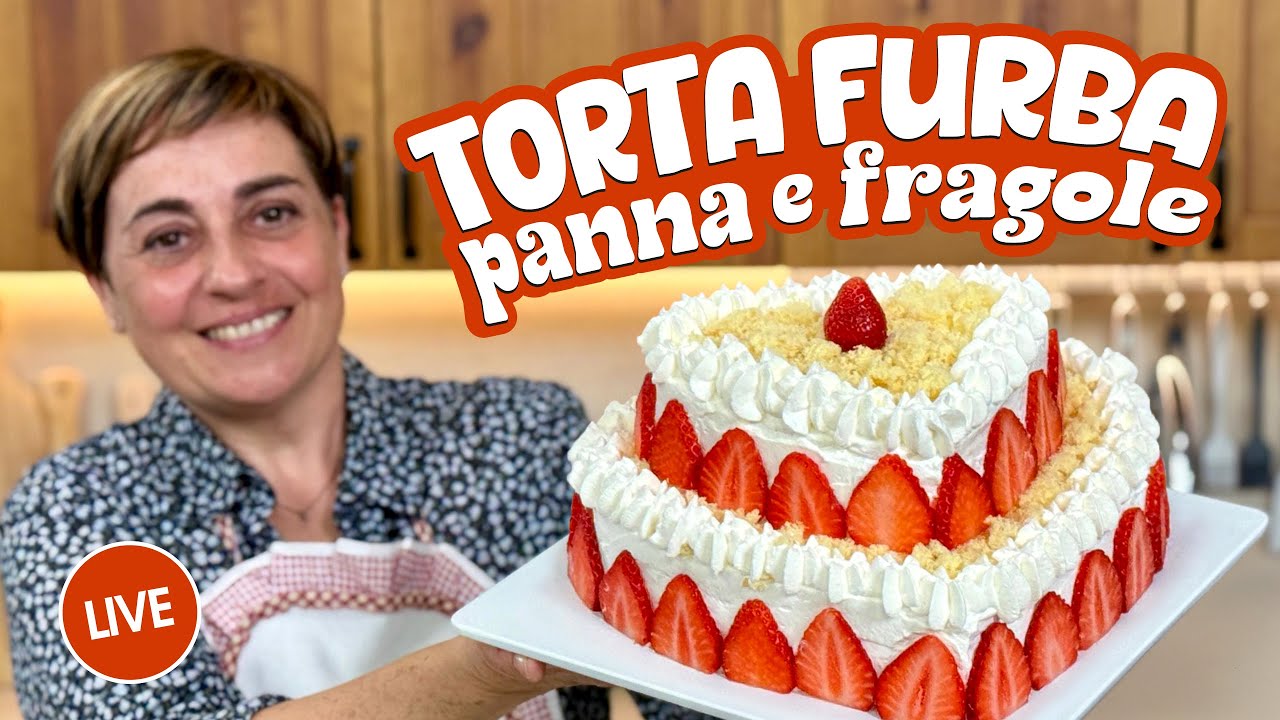 TORTA FURBA PANNA E FRAG🍓LE  - Ricetta in Diretta Fatto in Casa da Benedetta