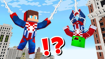 JJ and Mikey in SPIDERMAN CHALLENGE in Minecraft / Maizen animation