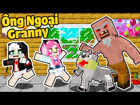 MỀU THỬ THÁCH TRỐN KHỎI NHÀ TRẺ ÔNG NGOẠI GRANNY TRONG MINECRAFT*REDHOOD CÓ BẢO MẪU LÀ CHỒNG GRANNY