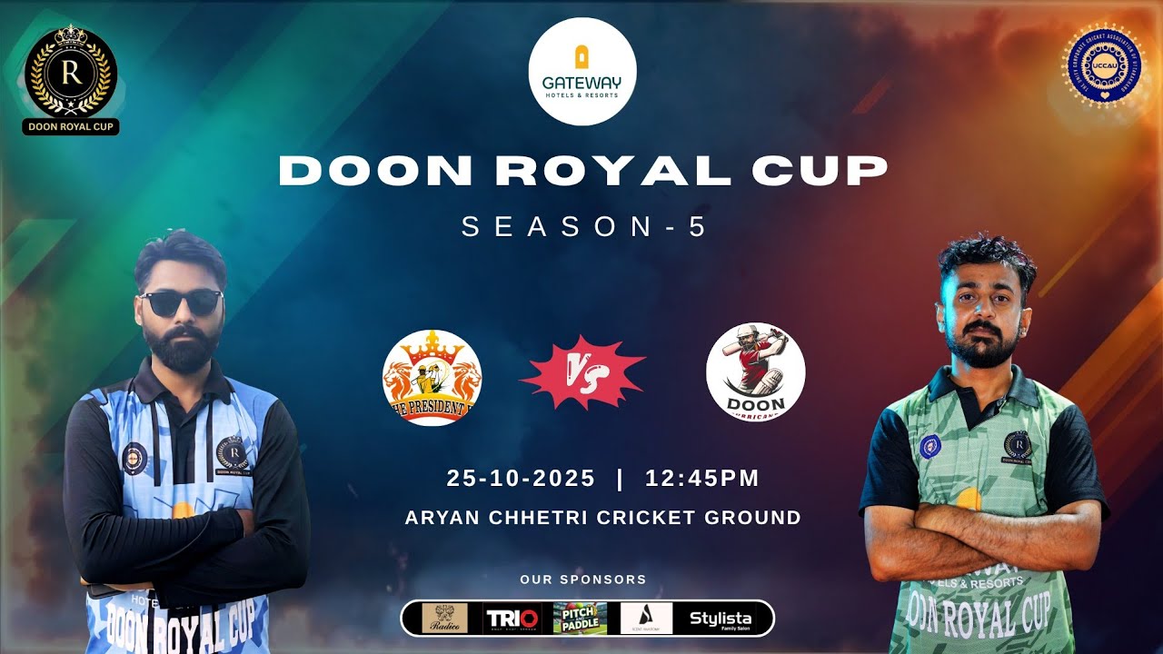 Doon Royal Cup Season-5 || President XI vs Doon Hurricane || TRIO ...