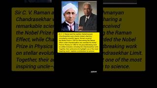#uncle–nephew contributions to science#cvraman #shortsfeed #shorts