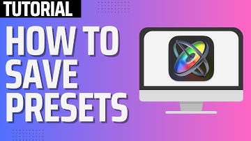 How To Save Presets in Apple Motion 5 (Step By Step)