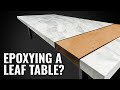 Epic Epoxy Table Makeover With Leaf Inserts