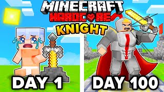 I Survived 1000 DAYS as a KNIGHT in a SECRET BASE in Minecraft HARDCORE! - Heroic Mobs Compilation