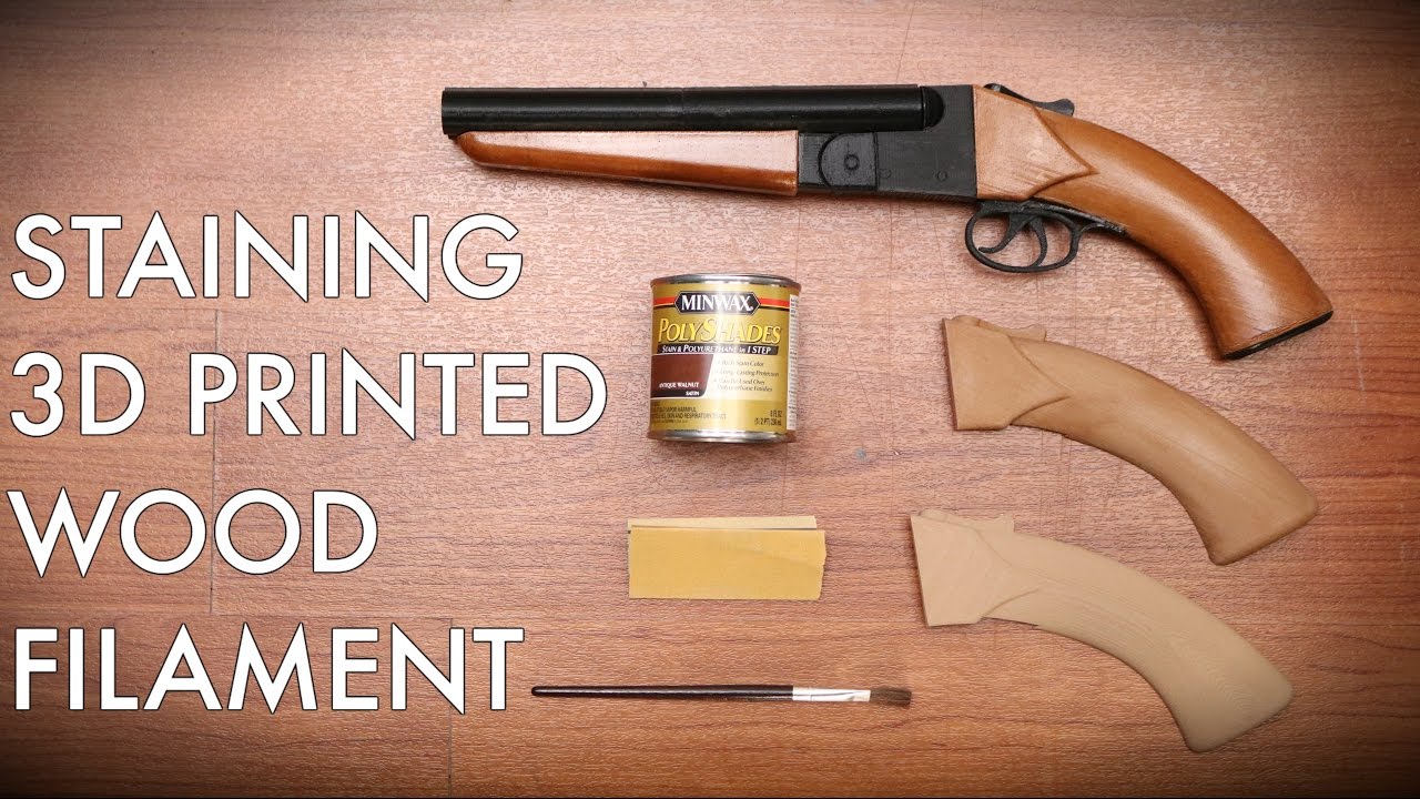 Staining 3D Printed Wood Filament using Polyurethane! - YouTube