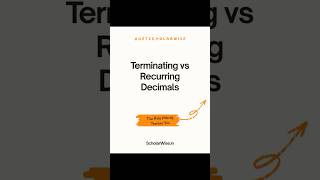 Terminating vs Recurring Decimals -- The Rule Nobody Teaches You | Class 10 Math #shorts
