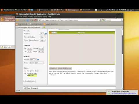 Homosapien Metacity Customizer - Costumize and download your theme for online