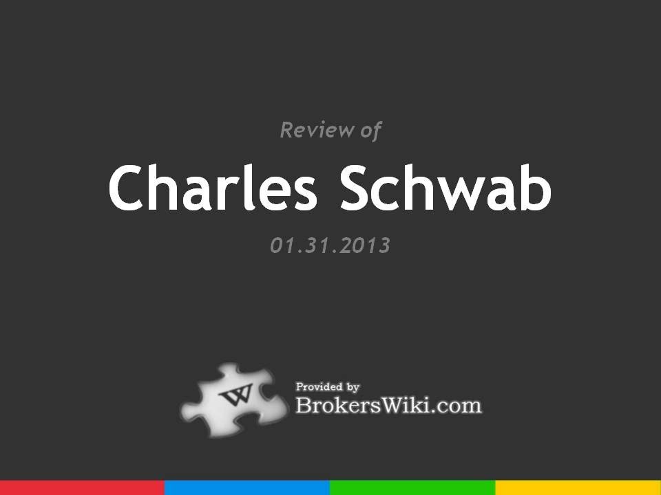 Charles Schwab Bank Review and Ratings 2013 YouTube