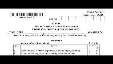 PPS (Programming for Problem Solving) PYQs 2021, 22, 23, 24, 25 | B.Tech 1st Year | Complete Guide