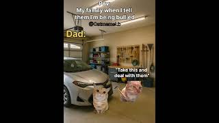 My family when I tell them I'm being bullied #Catmeme #Funny #Shorts #bullying